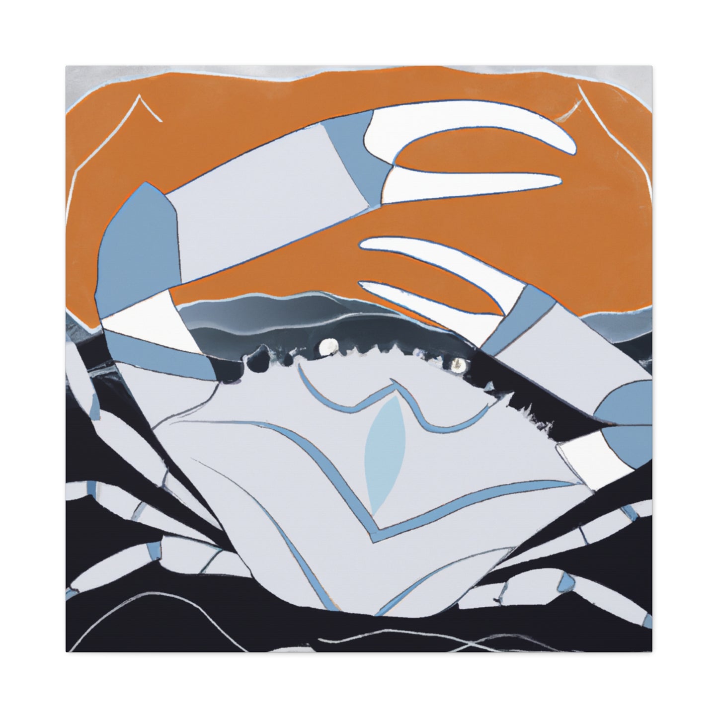 Crab in Art Deco - Canvas