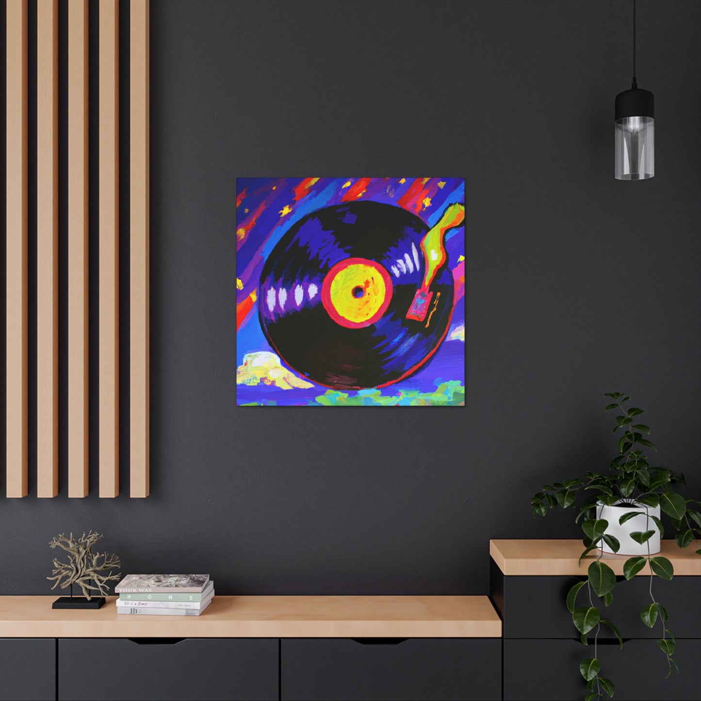 "Vinyl Resonance Impressionism" - Canvas