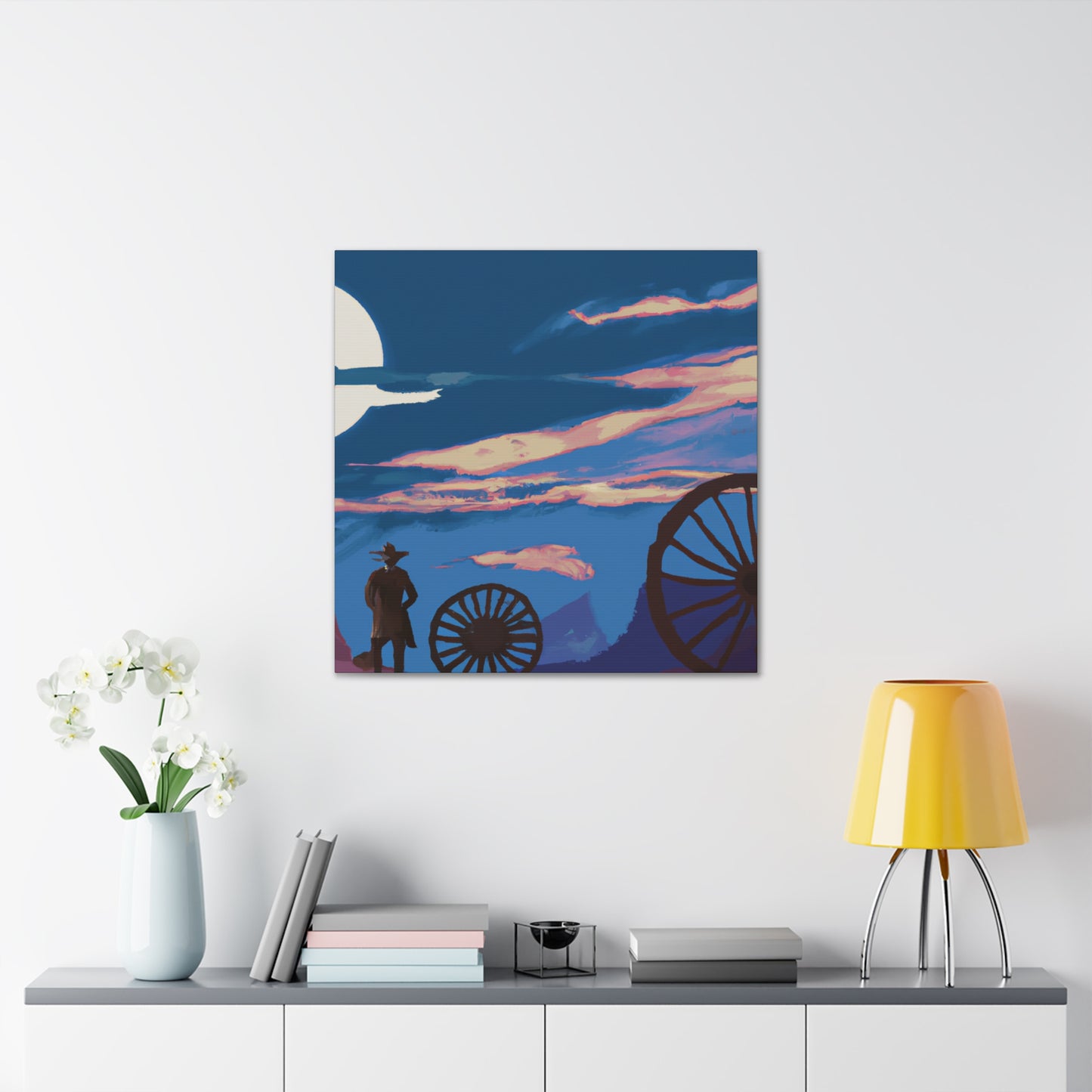 "Wagon Wheel Minimalism" - Canvas