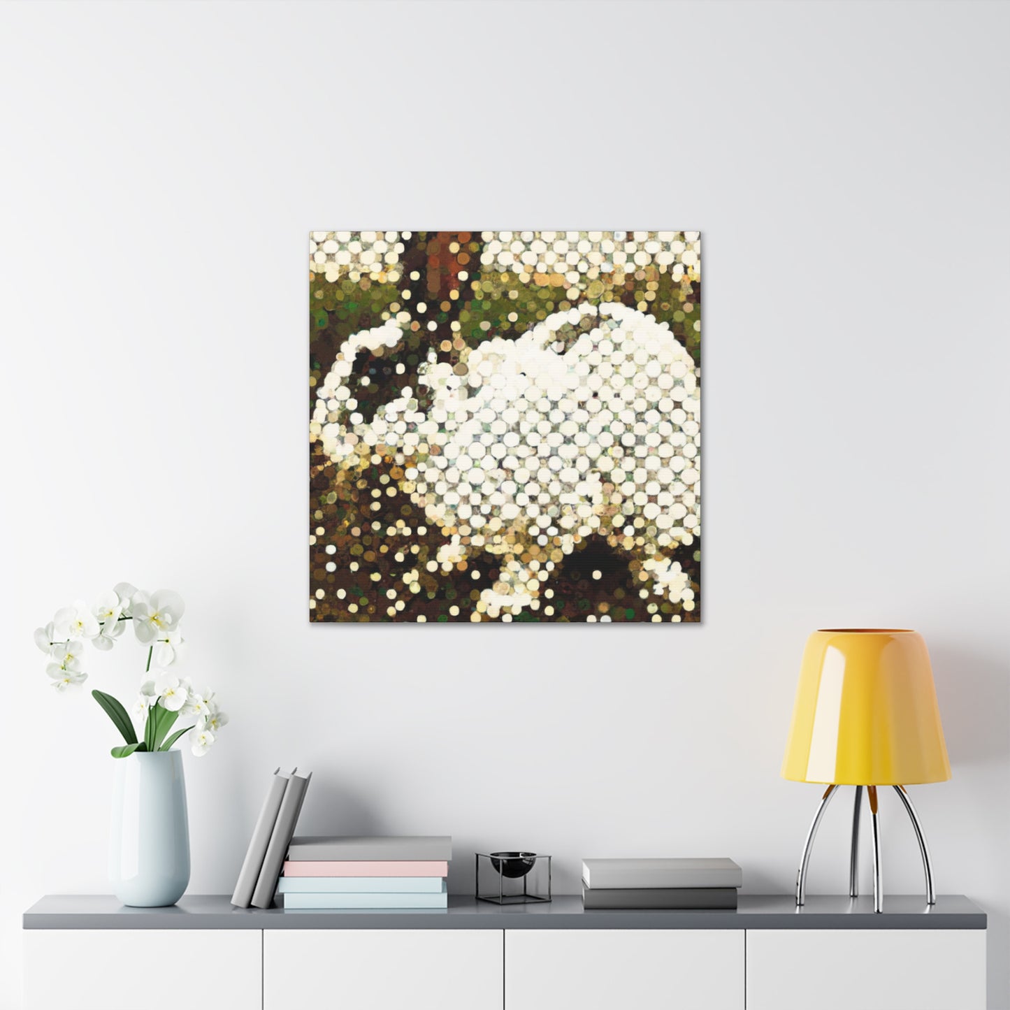 Rabbit's Pointillist Dream - Canvas