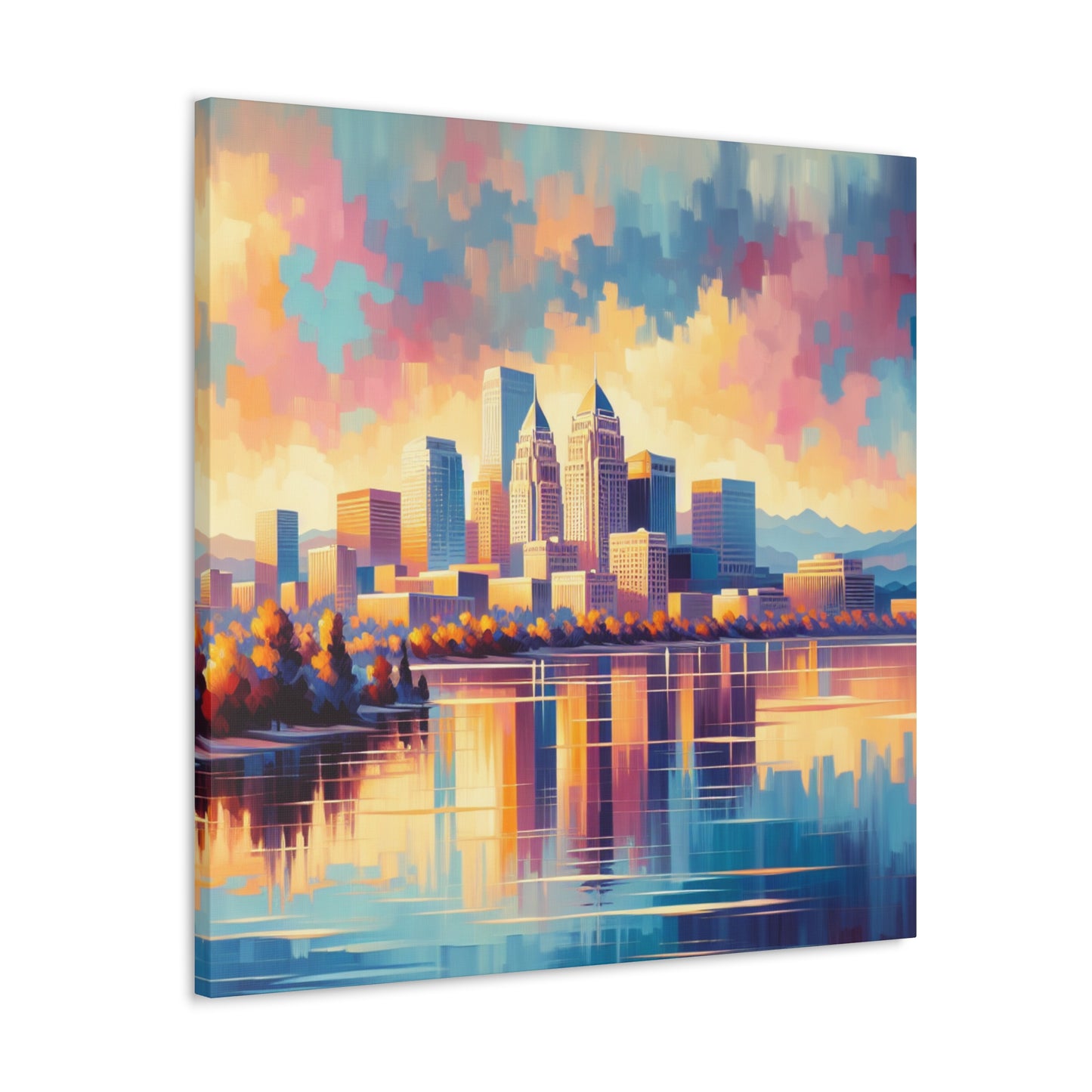 "Vibrant Enchantment: Salt Lake" - Canvas