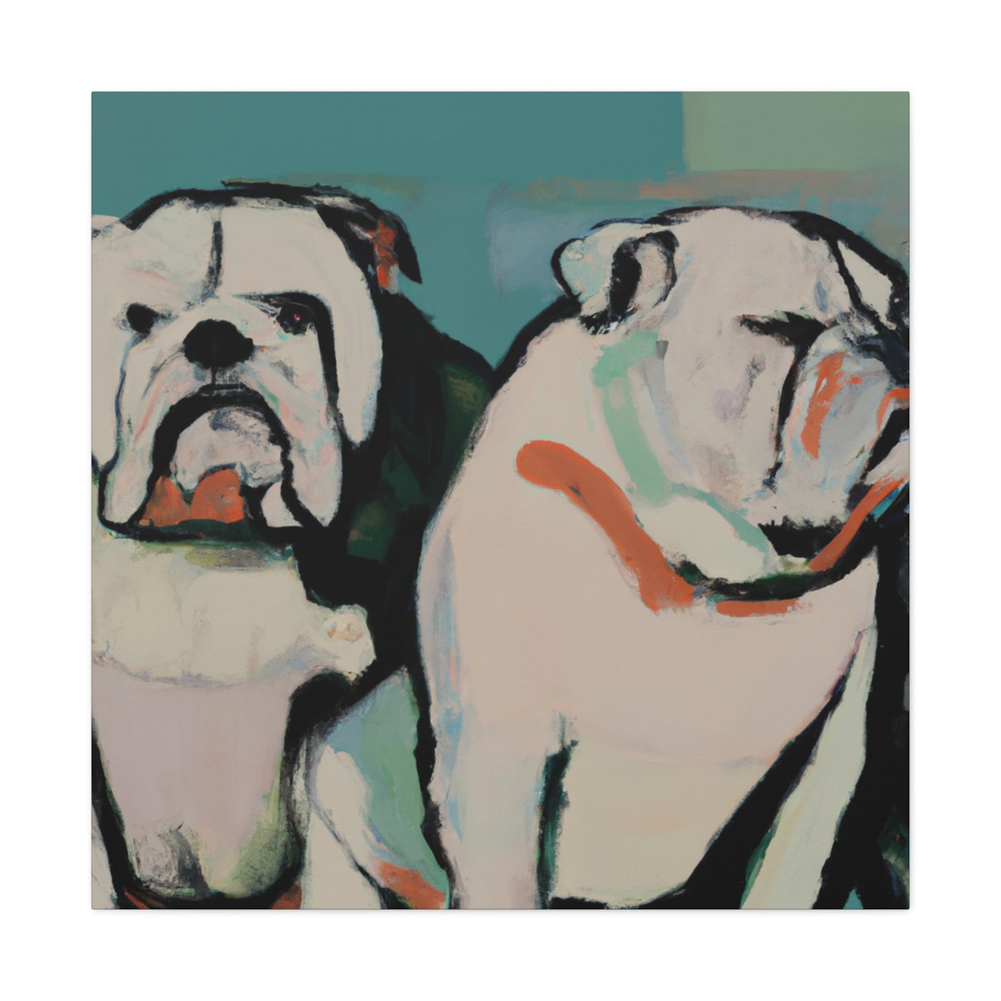 "Loyal English Bulldog' - Canvas