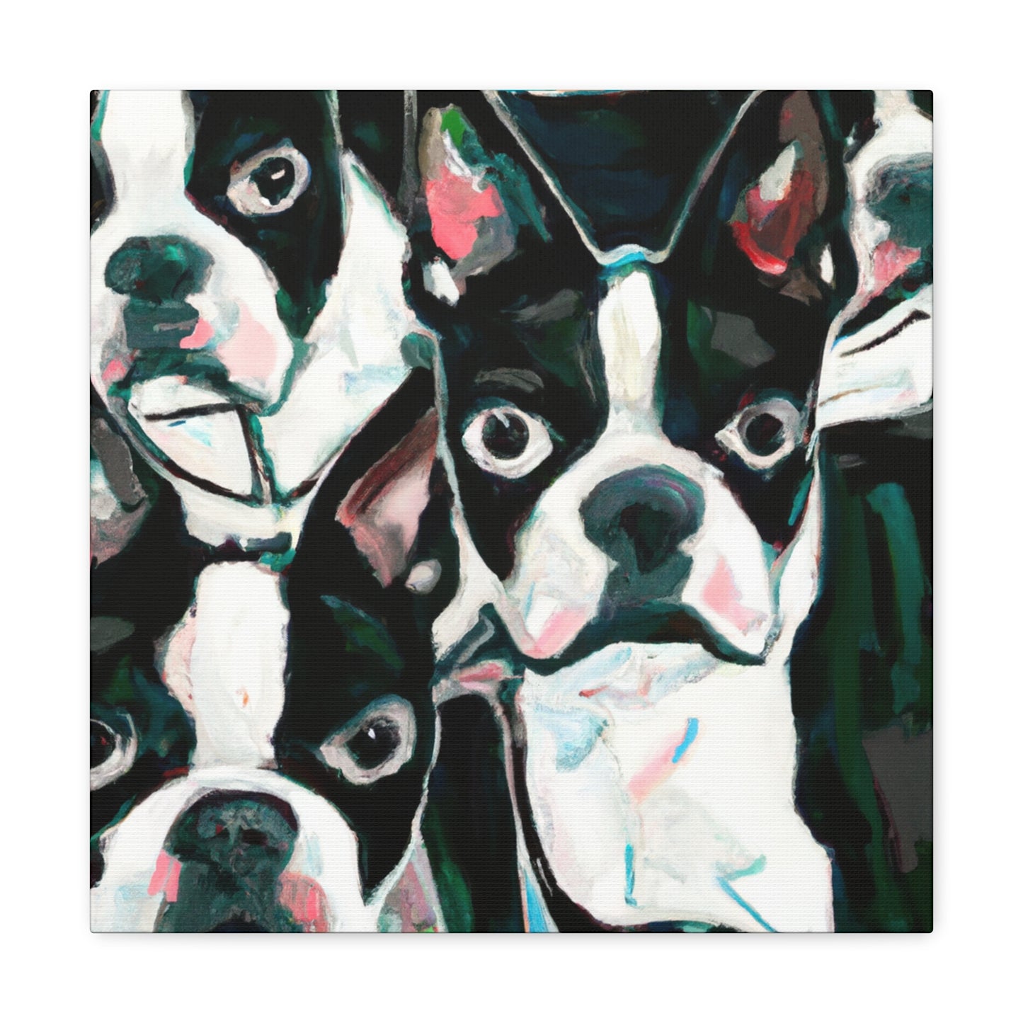 "Boston Terrier Expressionism" - Canvas