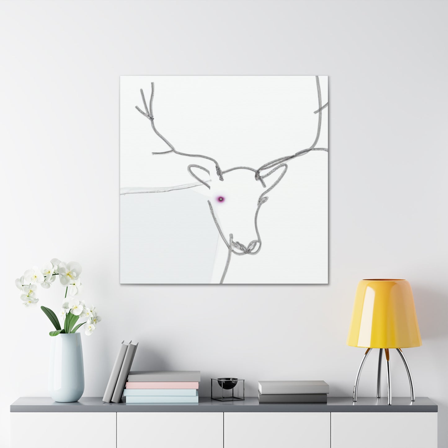 "Reindeer in Monochrome" - Canvas