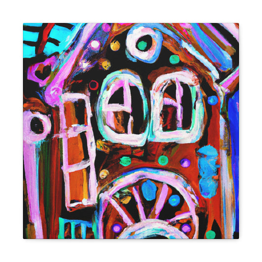 Gingerbread House Glows - Canvas