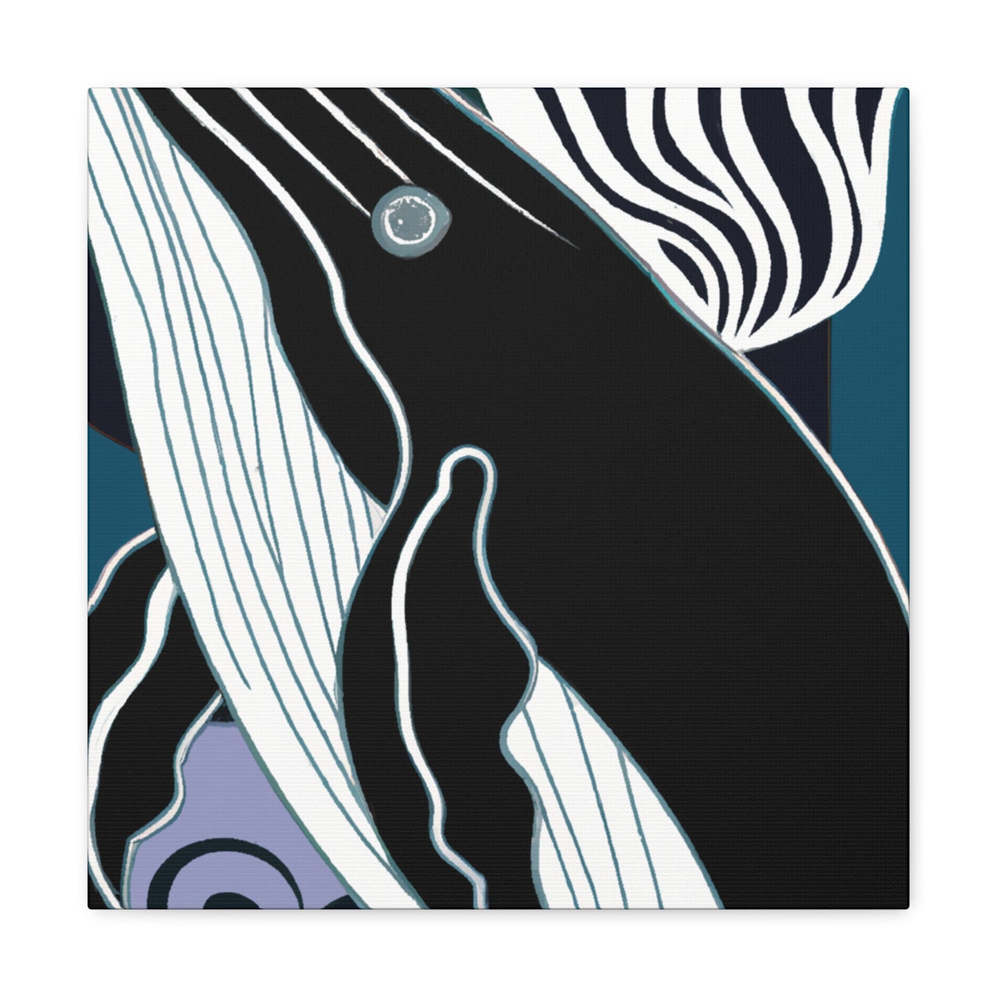 "Humpback Whale Deco Bliss" - Canvas