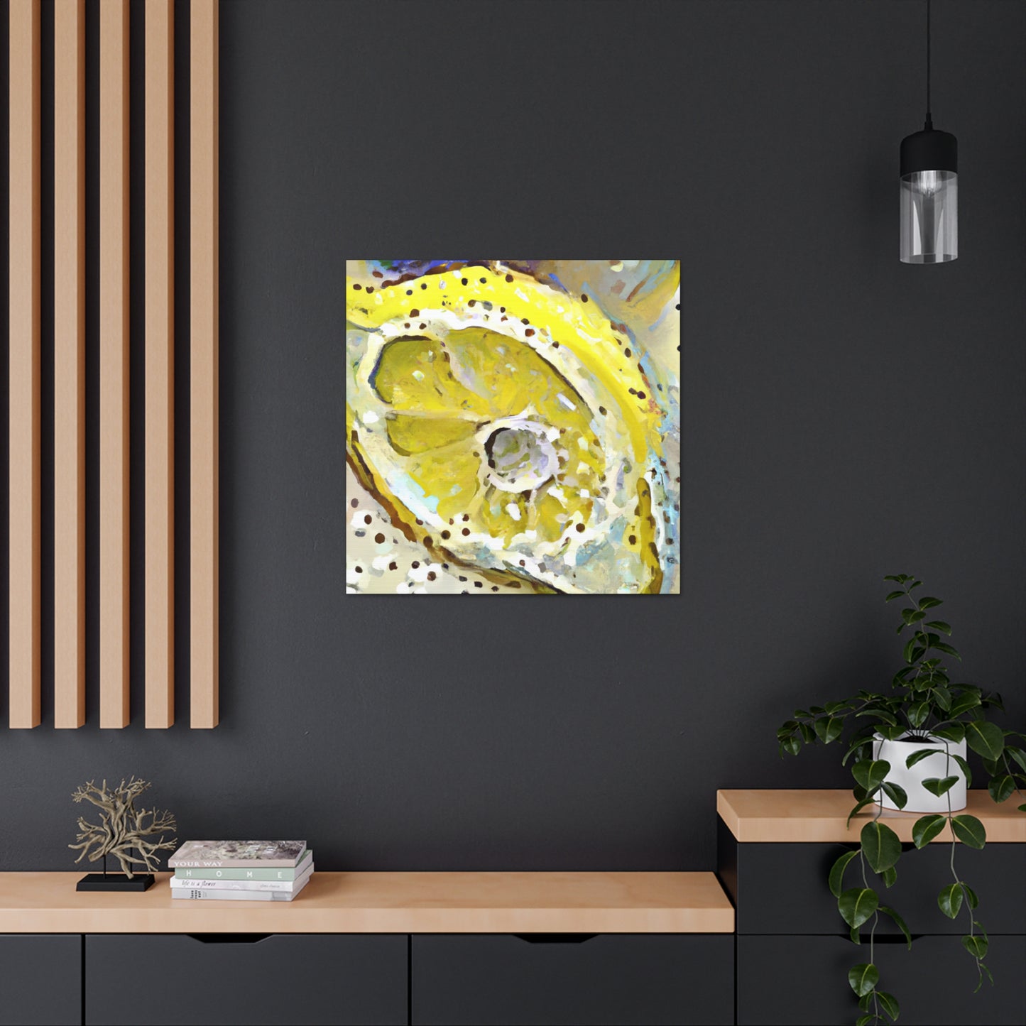 Lemon Zen Abstraction - Canvas