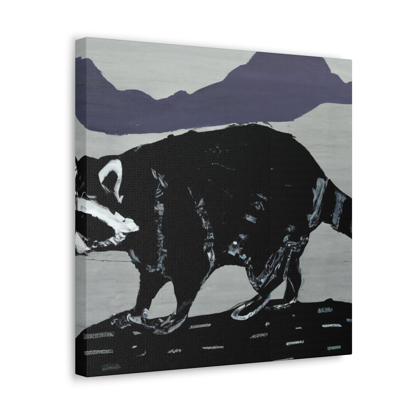 Raccoon on the Wall - Canvas