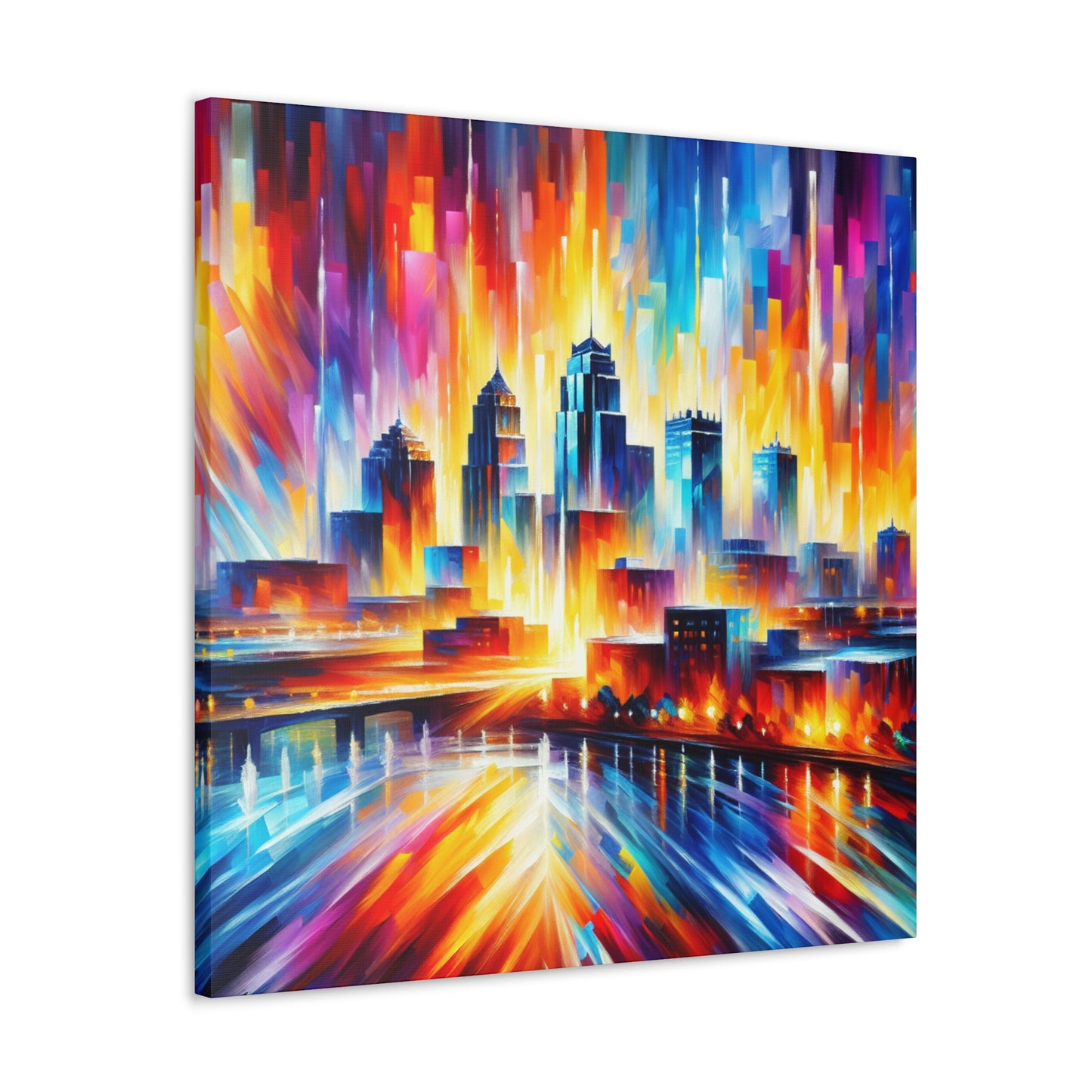 "Vibrant Urban Reverie" - Canvas