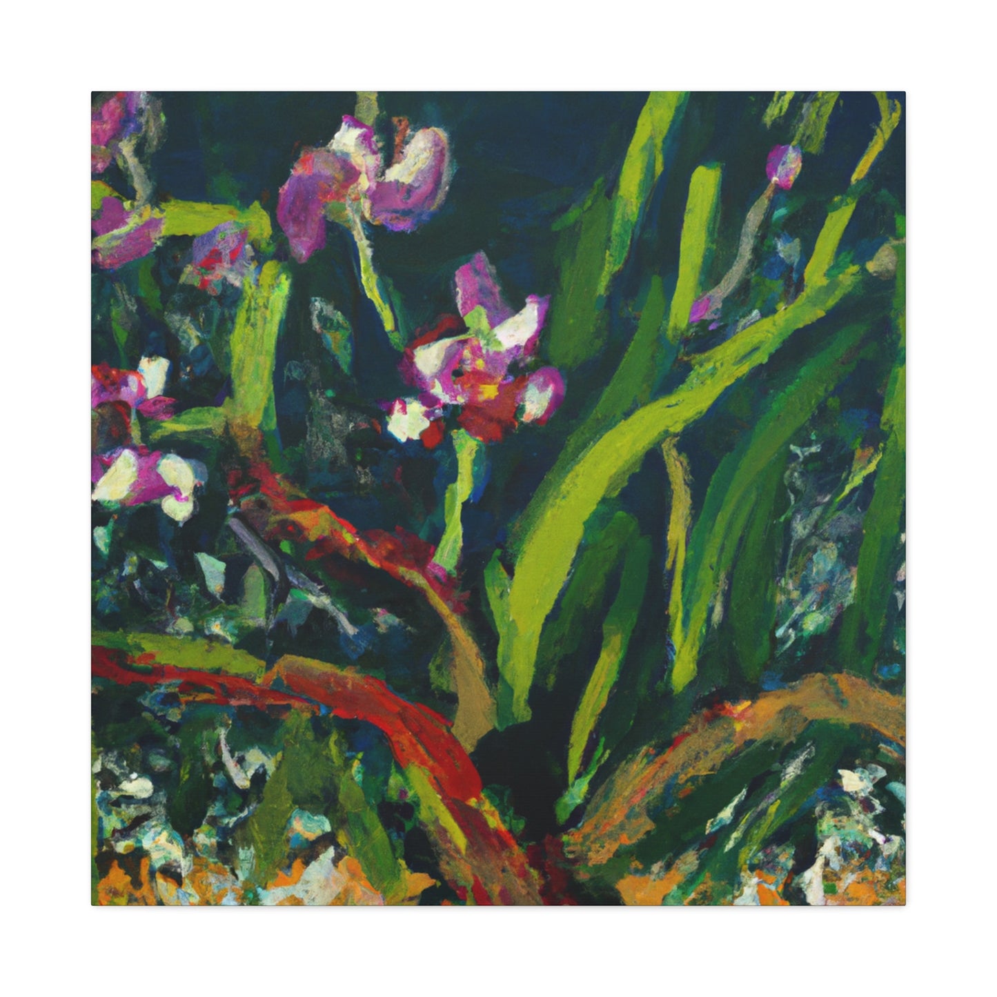 "Orchid in Moonlight Glow" - Canvas