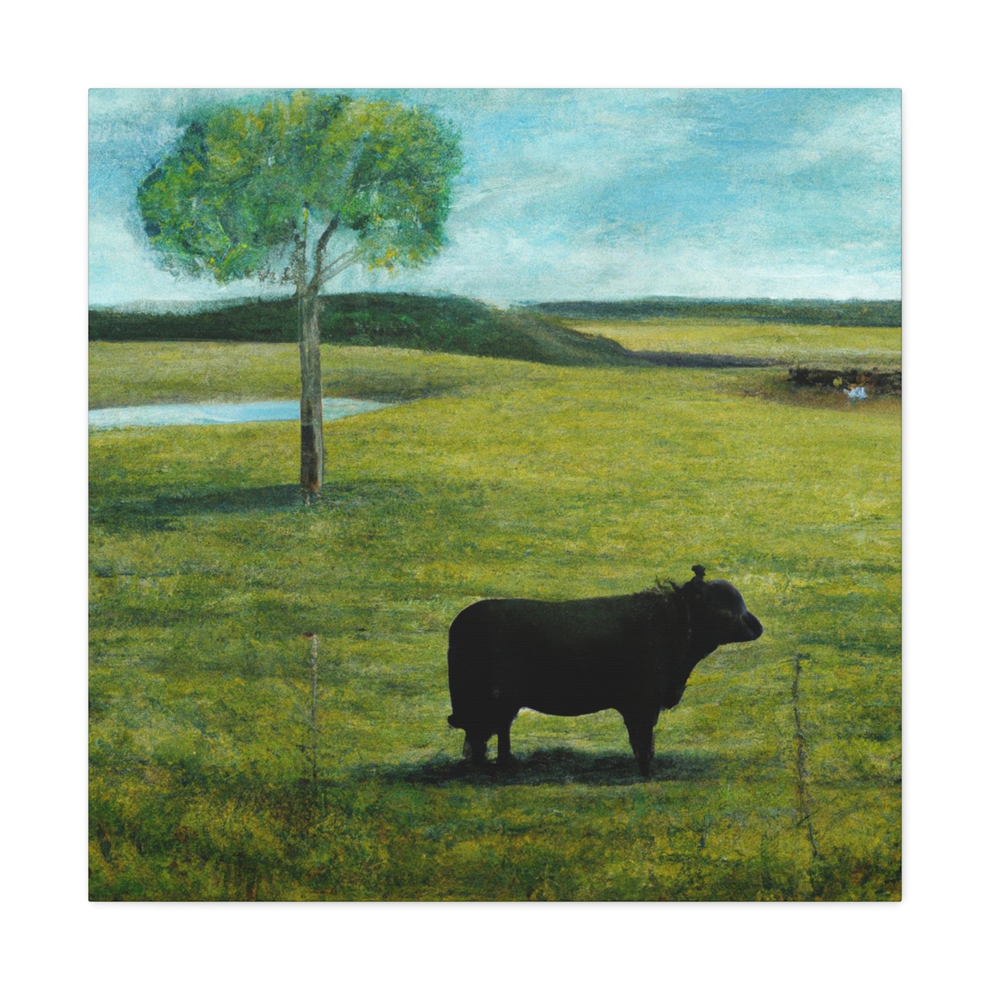 "Black Angus in Surreality" - Canvas