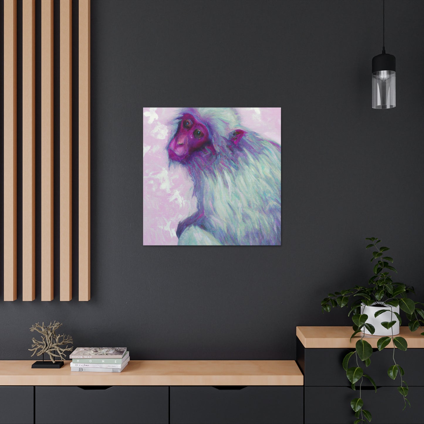 "A Japanese Macaque Dream" - Canvas