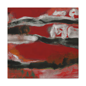 Salmon on Red Abstraction - Canvas