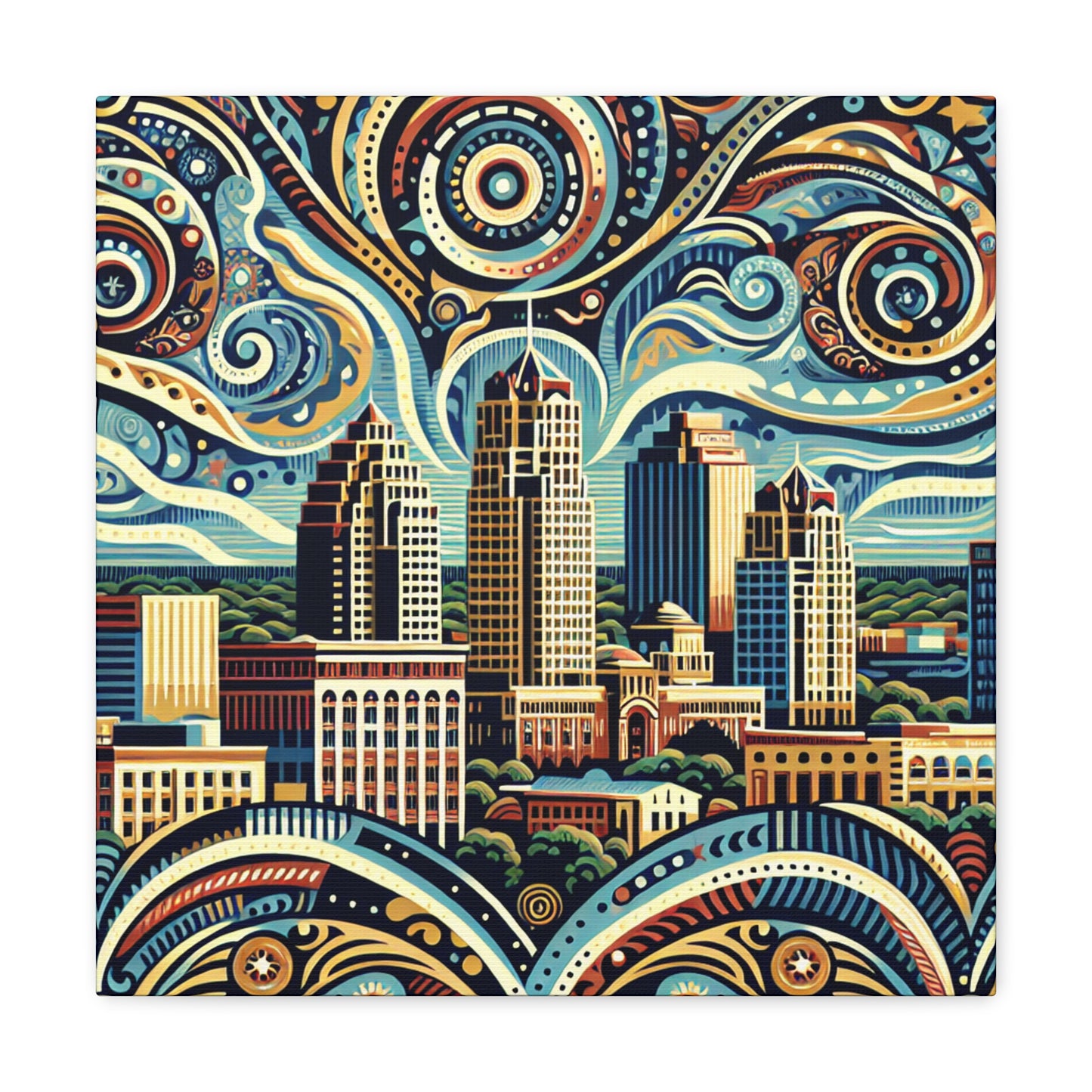 "Texas Tapestry: San Antonio" - Canvas