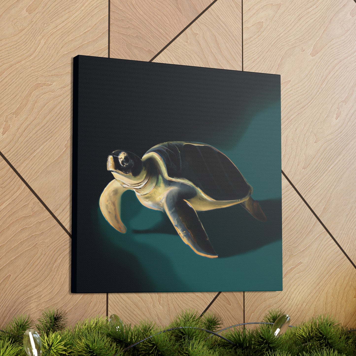 "Sea Turtle Reflection" - Canvas