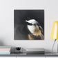 "Chickadee in the Spring". - Canvas