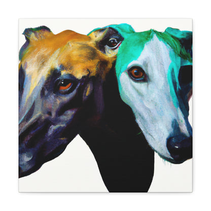 "Greyhound Graceful Gaze" - Canvas