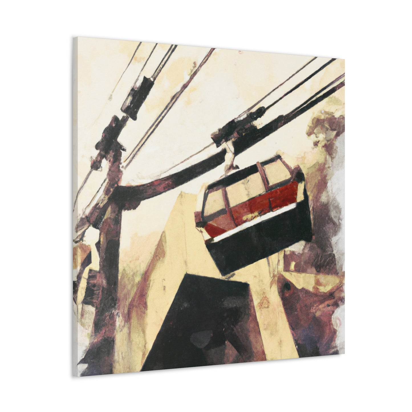 Cable Car Countryside - Canvas