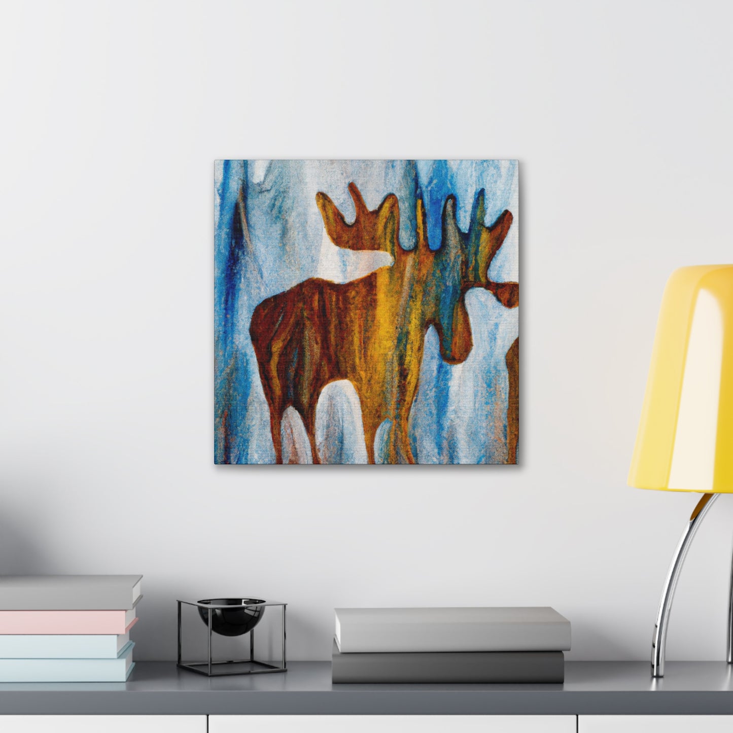 "Elk in Serene Reflection" - Canvas