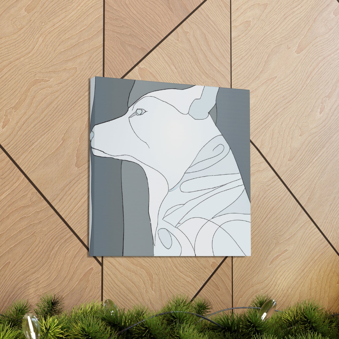 "Arctic Wolf in Snow" - Canvas