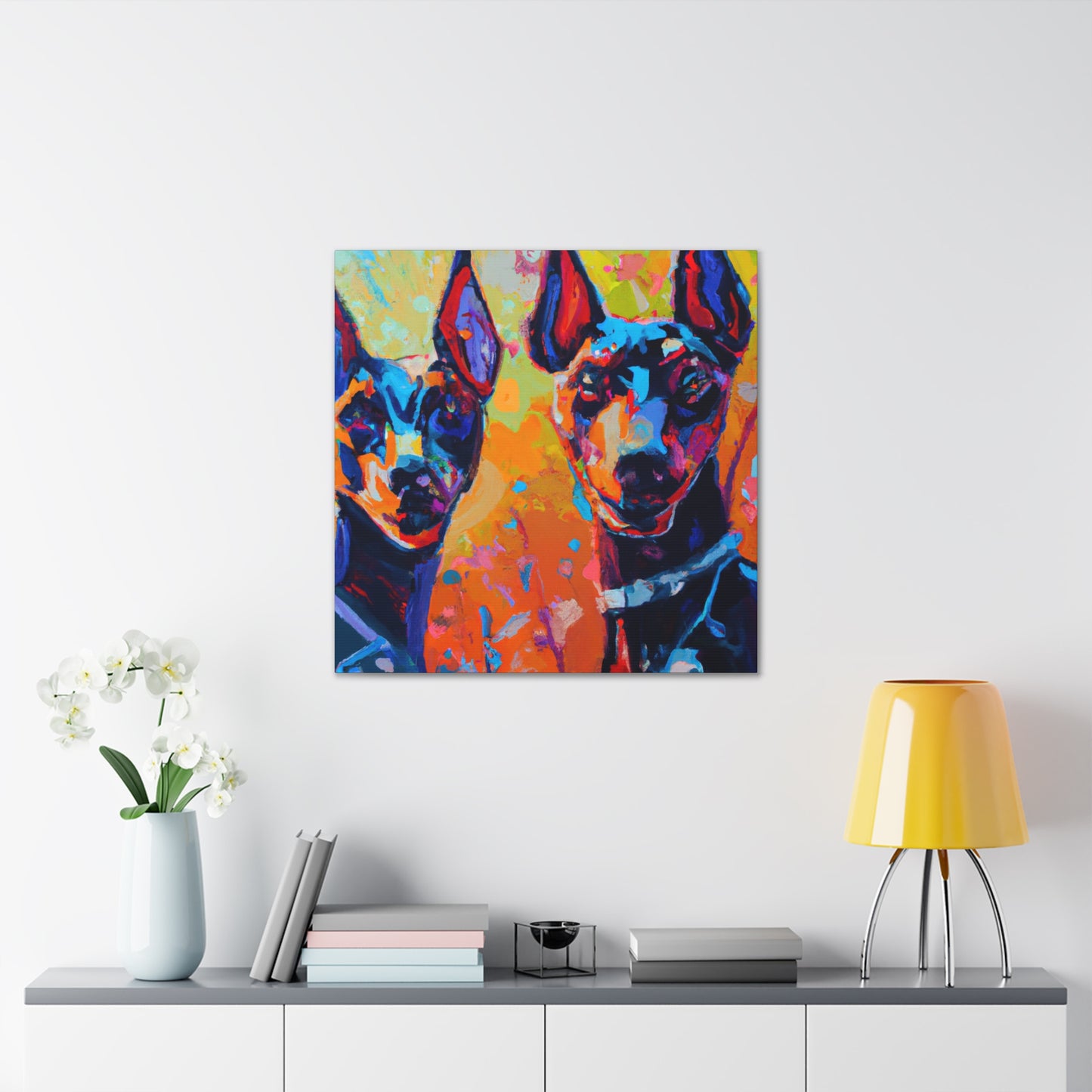 "Doberman in Impressionism" - Canvas