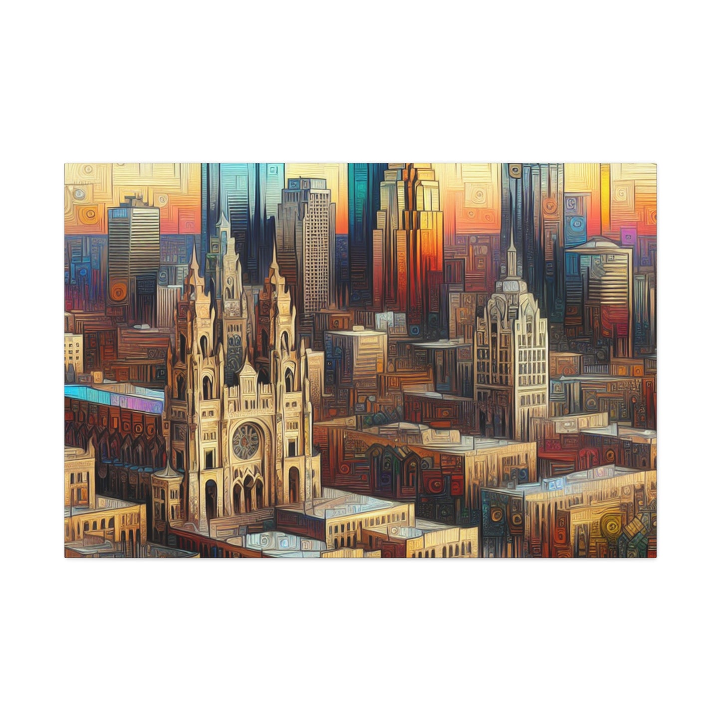 "Vibrant Urban Canvas" - Canvas