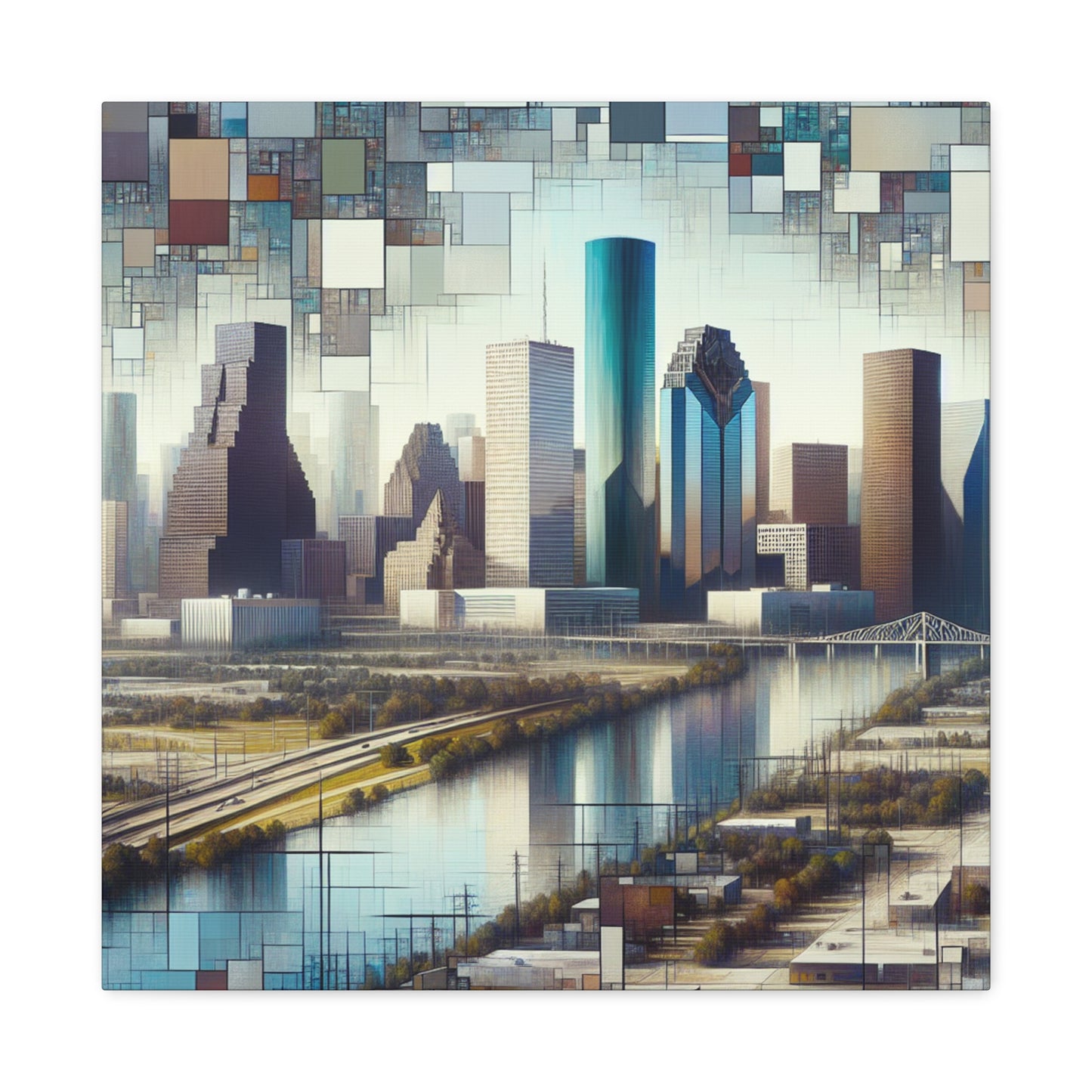 "Urban Dreamscapes: Houston Horizon" - Canvas