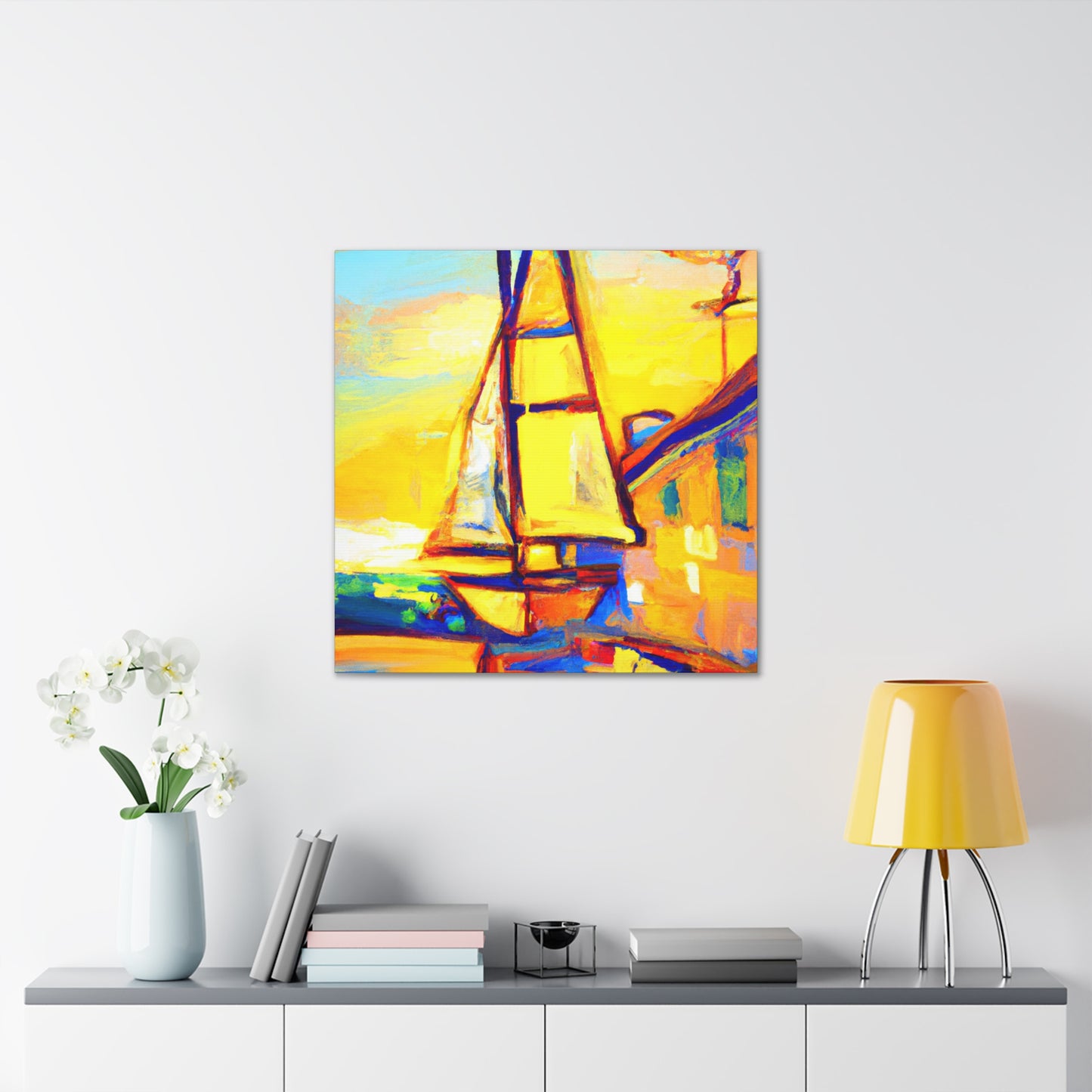 "Sailing On Free Waves" - Canvas