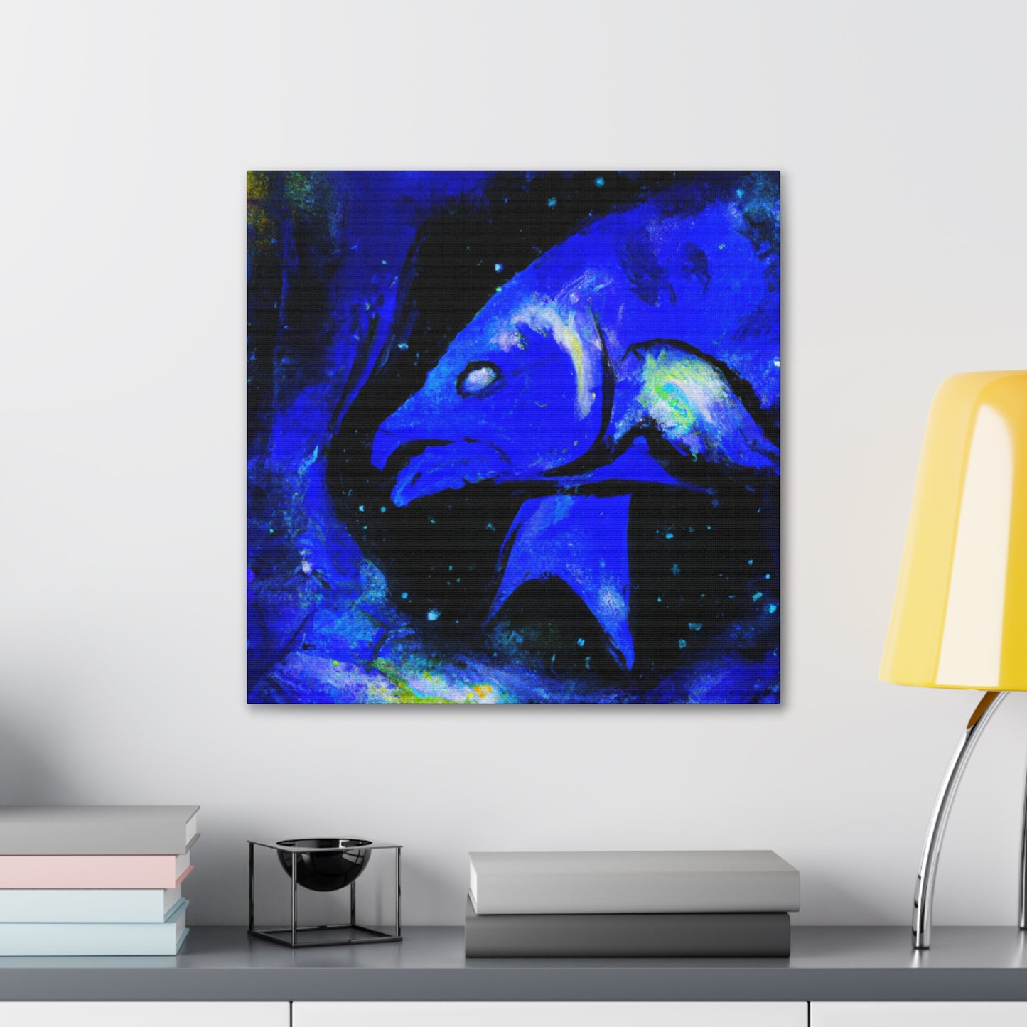 "Walleye Under Moonlight" - Canvas