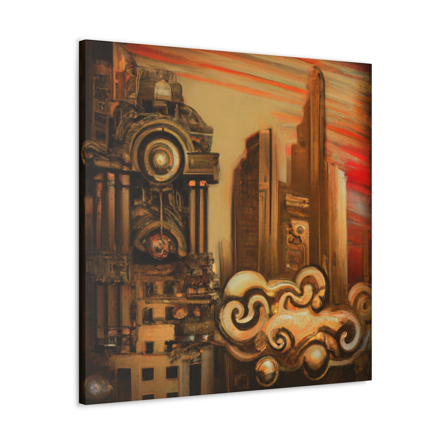 "Steampunk Art Deco Dream" - Canvas