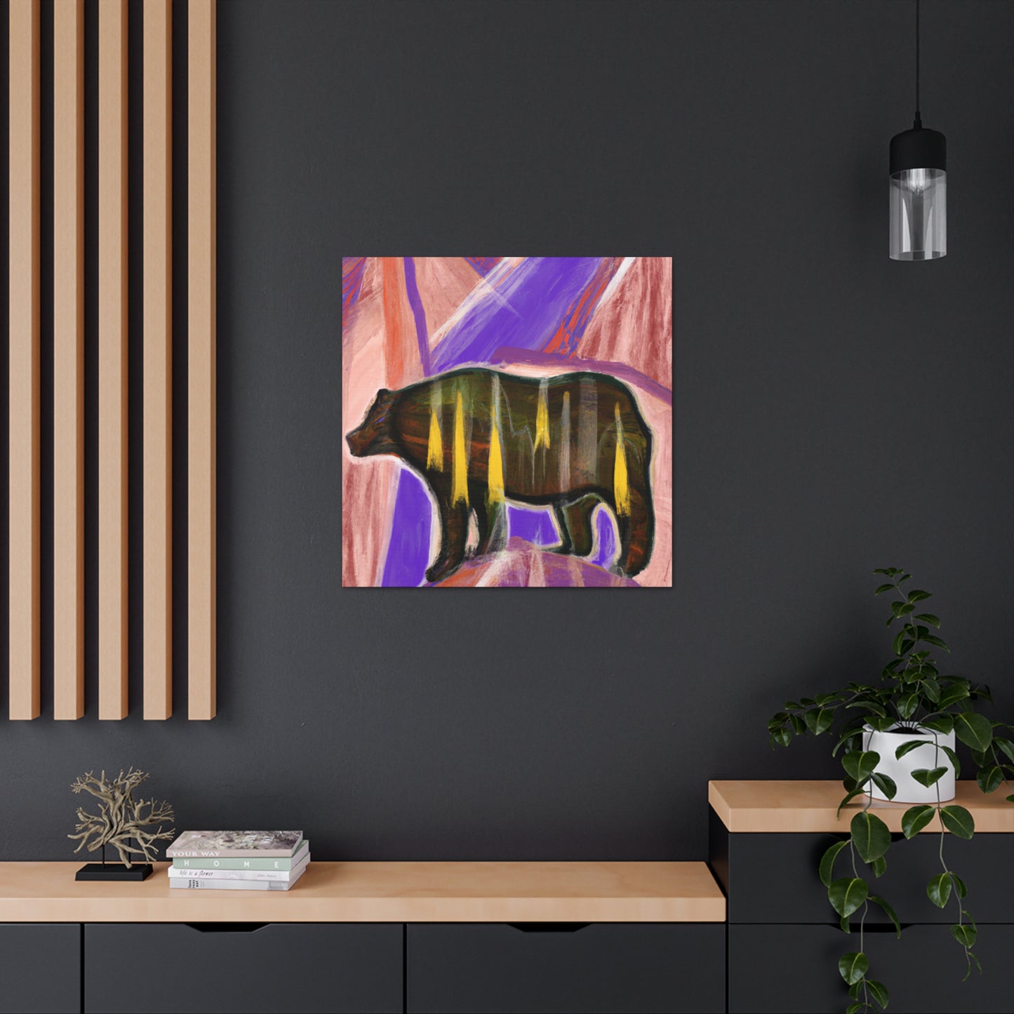 "Brown Bear and Glamour" - Canvas