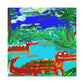 Crocodile in Expressionism - Canvas