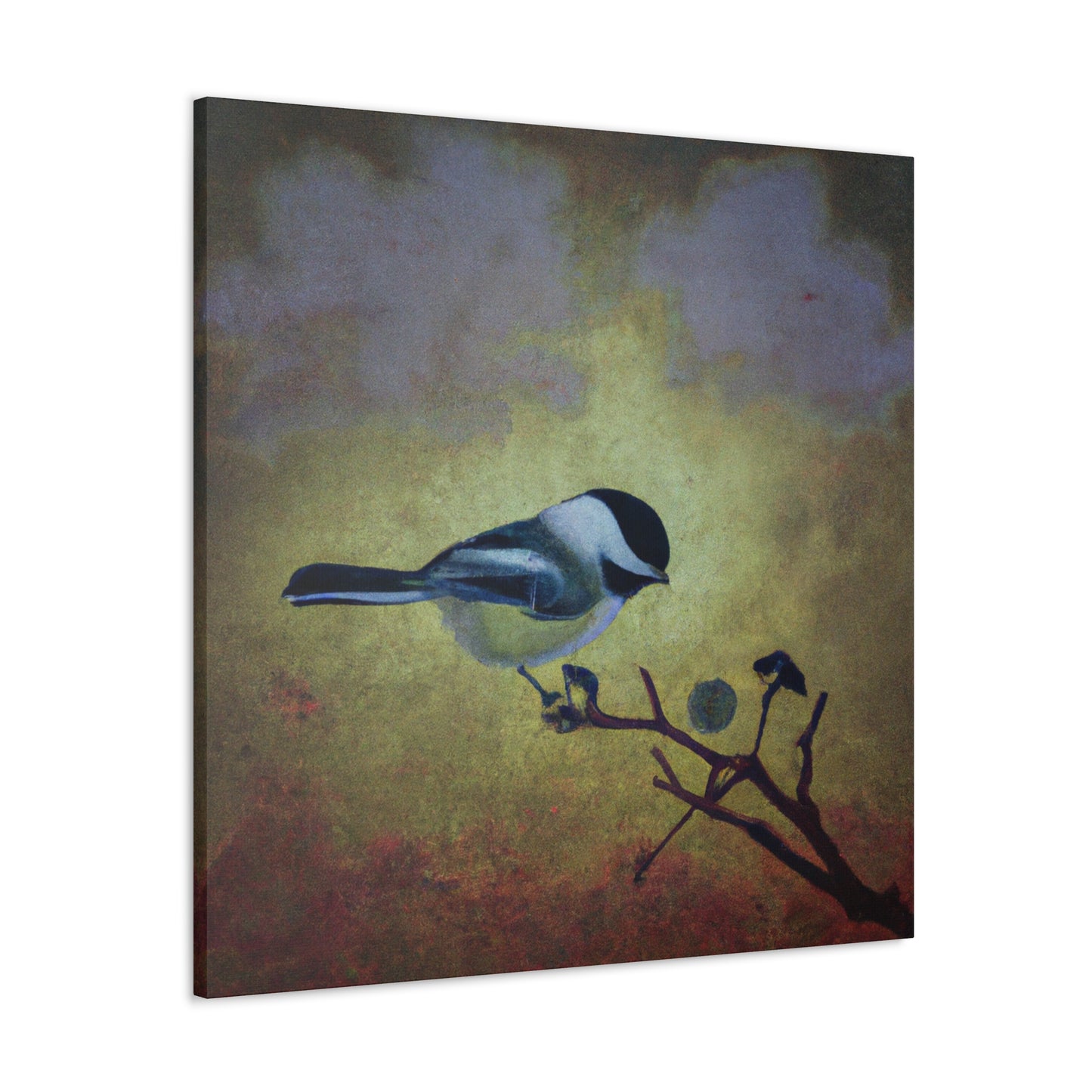 "Chickadee in Rococo" - Canvas