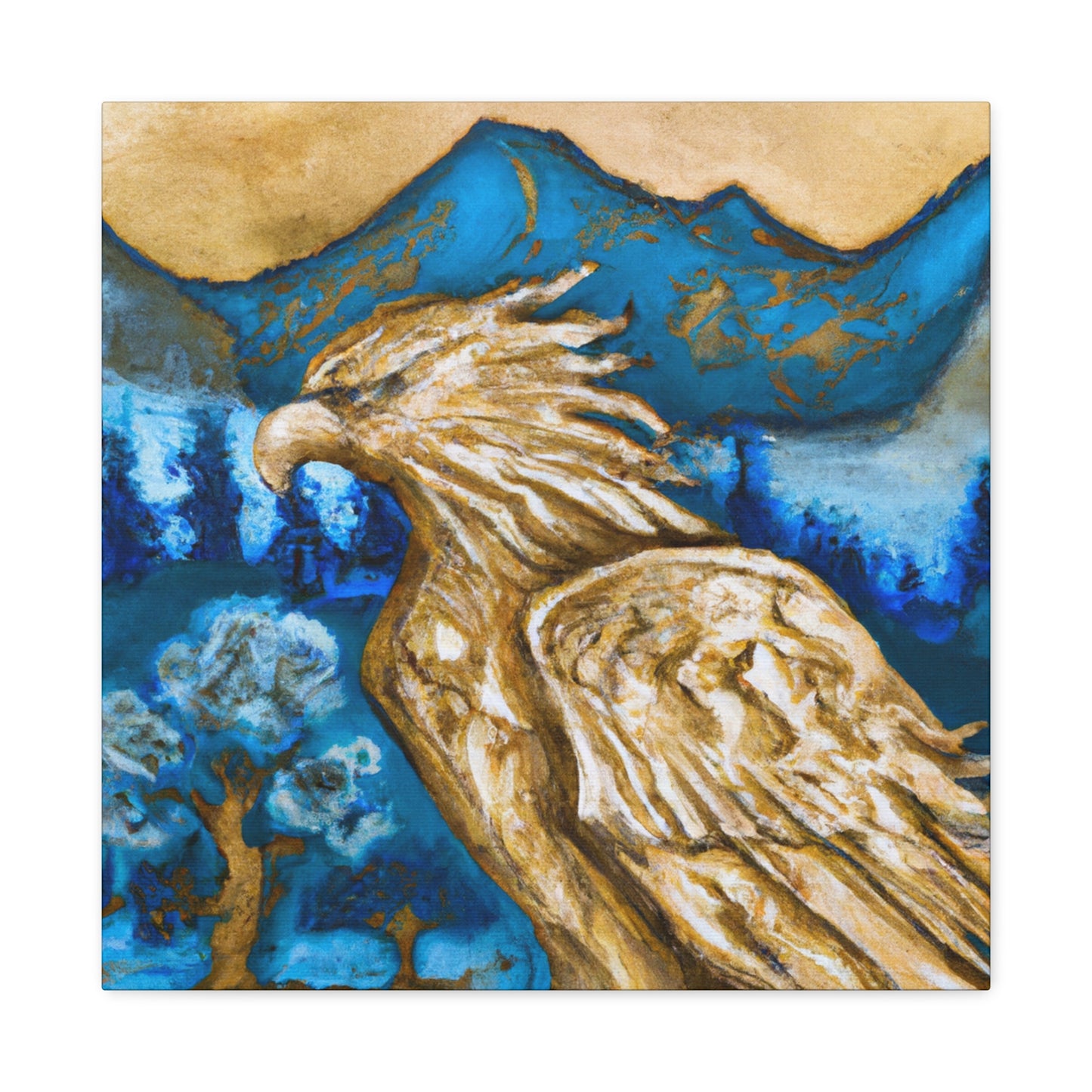 The Golden Eagle Arising - Canvas