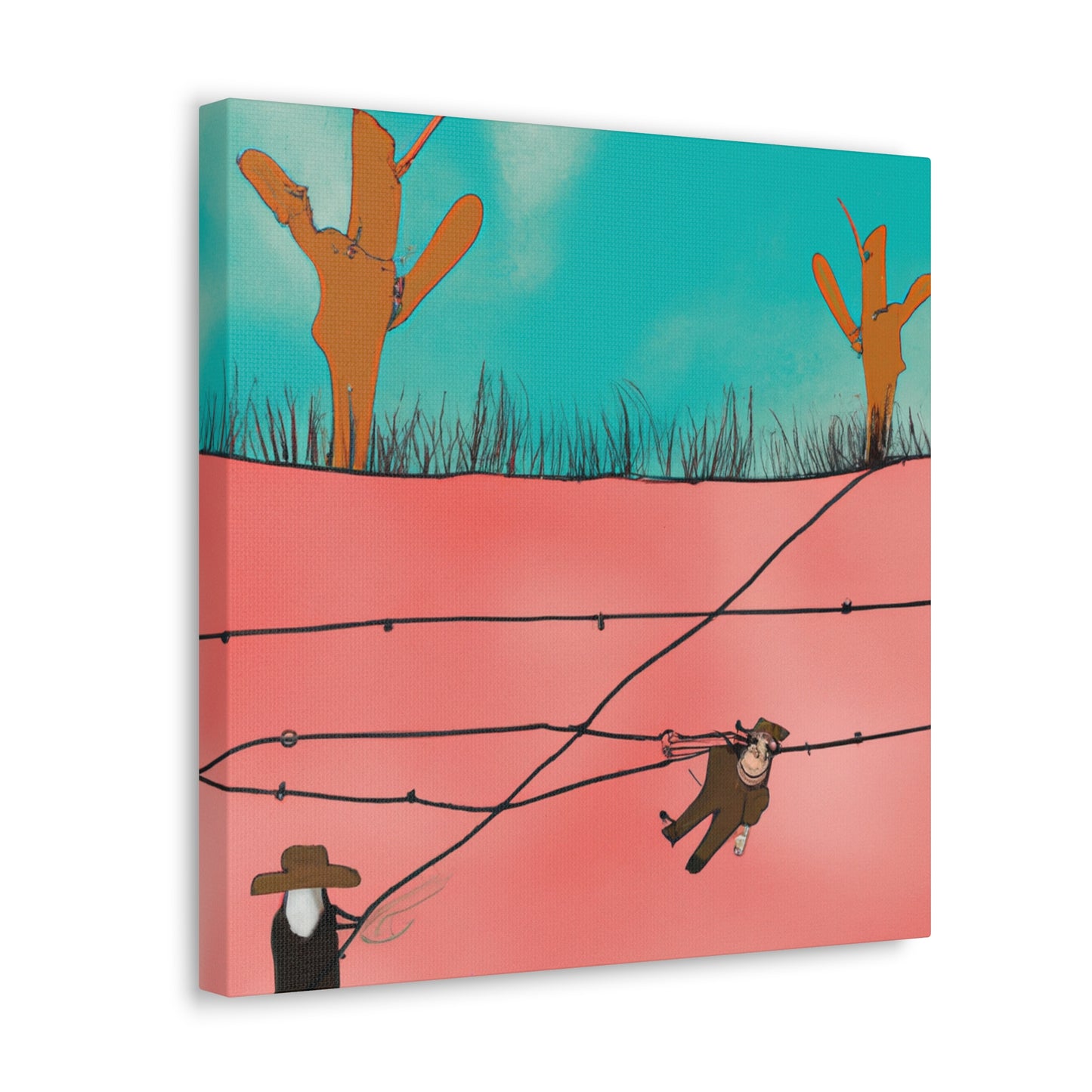 "Barbed Wire Freedom" - Canvas