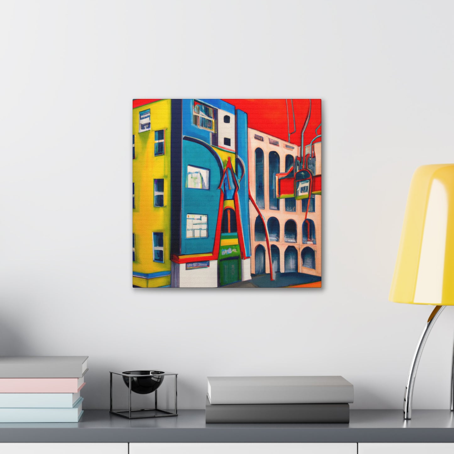 "Bauhaus Modernist Mural" - Canvas