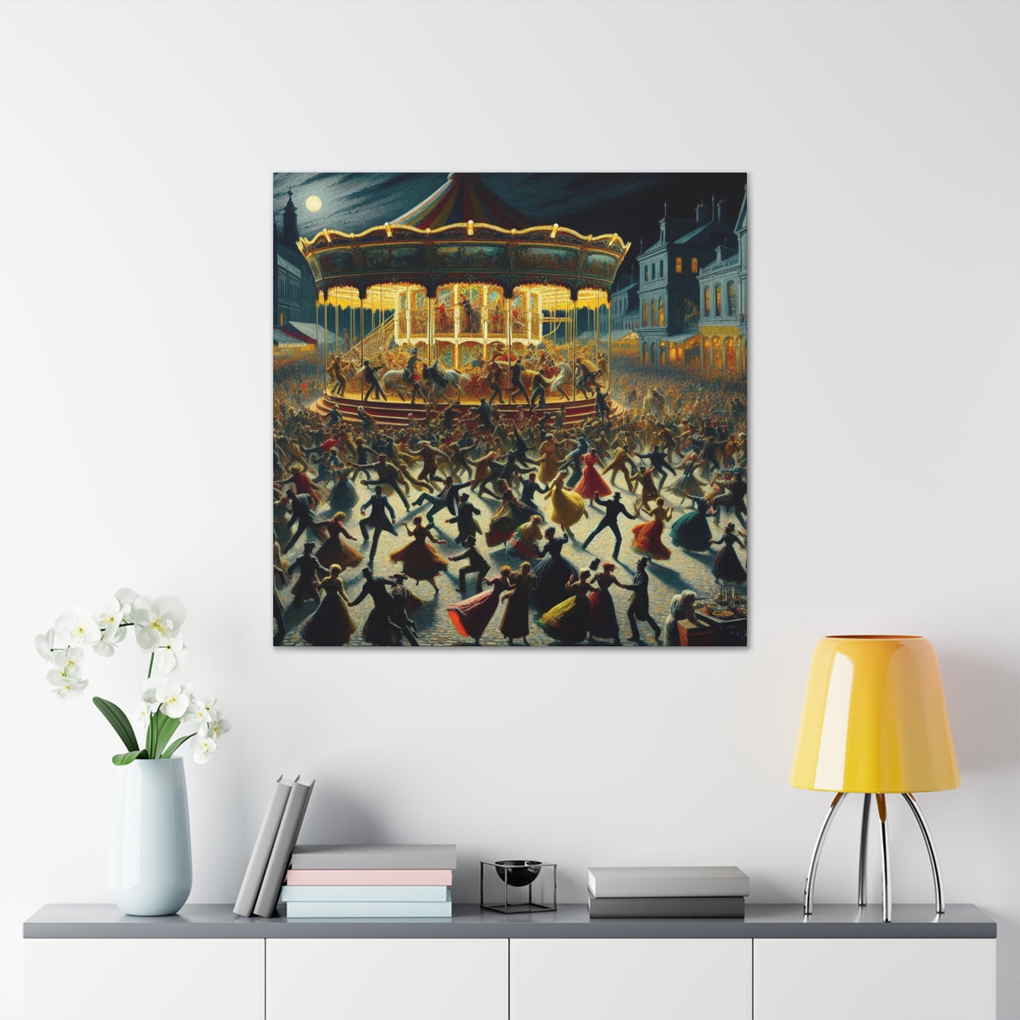 Mirthful Revelry Under Stars - Canvas