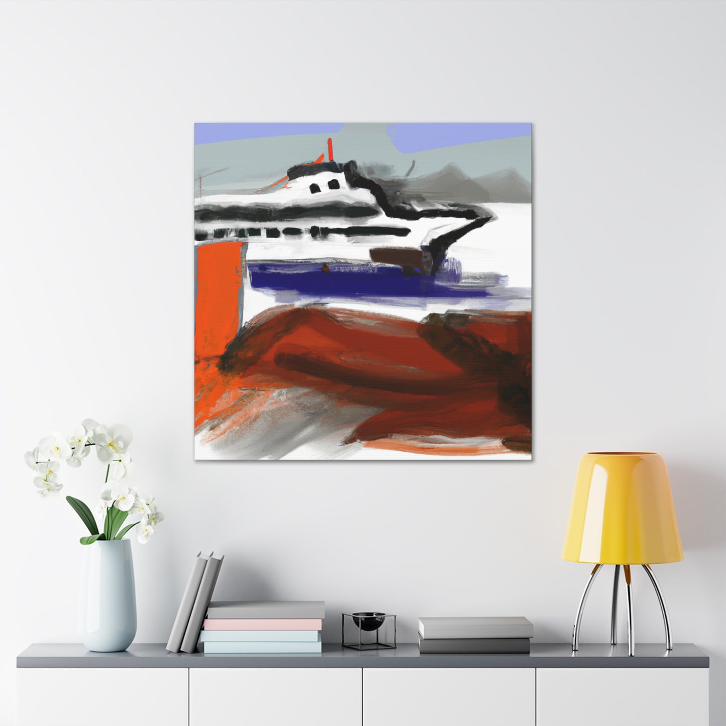 Ferry on the Horizon - Canvas