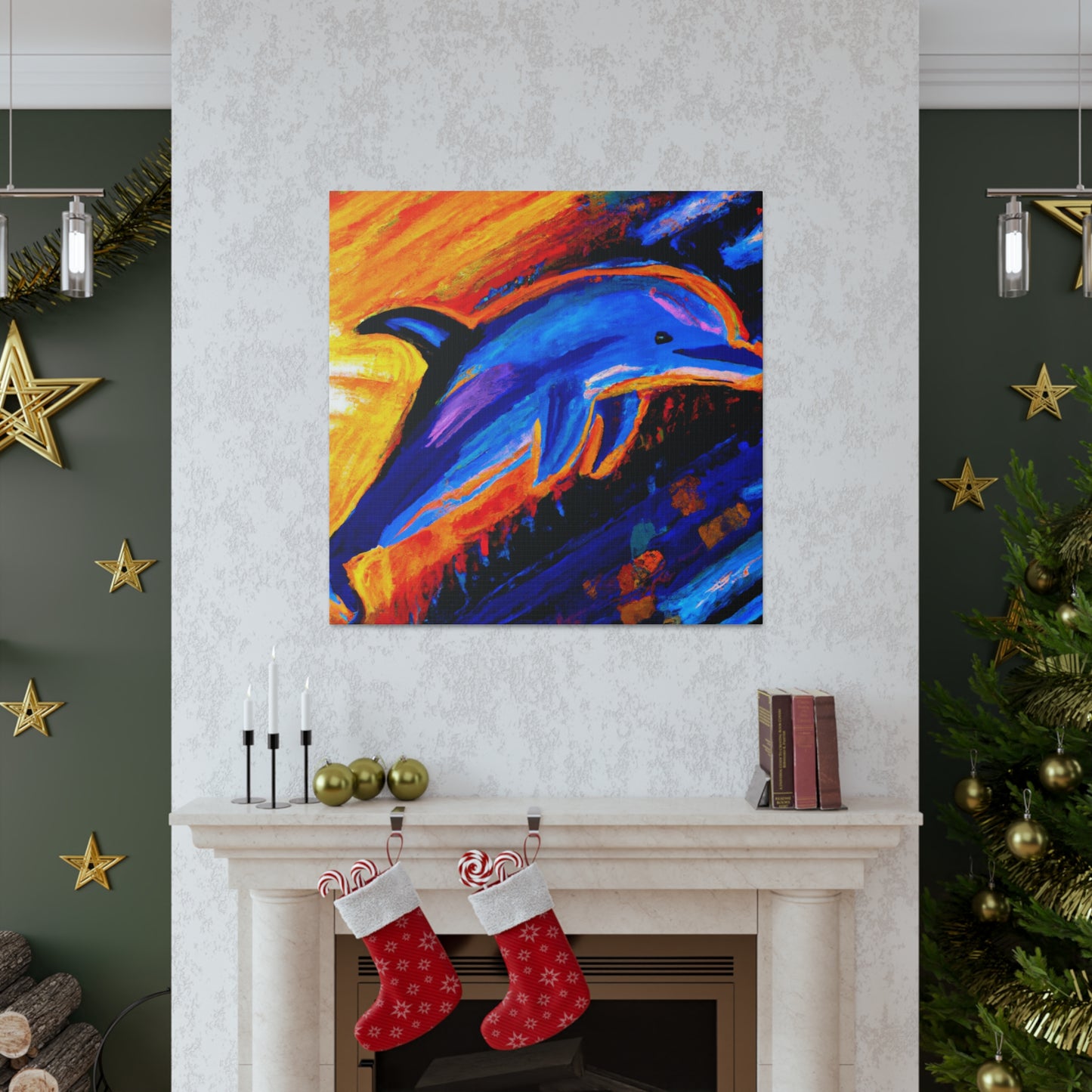 Dolphin in Fauvism - Canvas