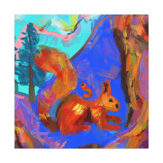 Squirrel's Fauve Frenzy - Canvas