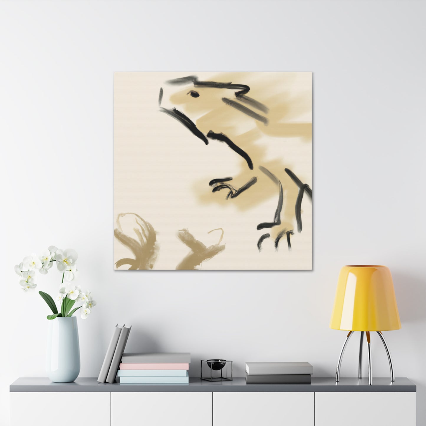 Iguana Tango Abstract - Canvas