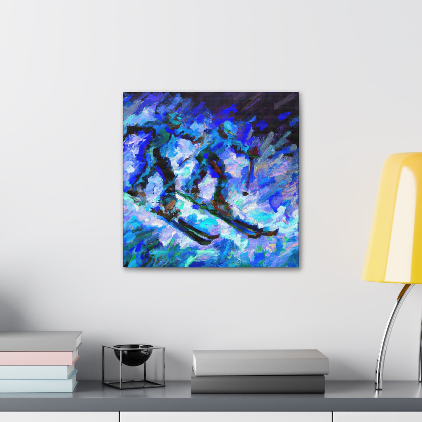 Skiing in Impressionism - Canvas