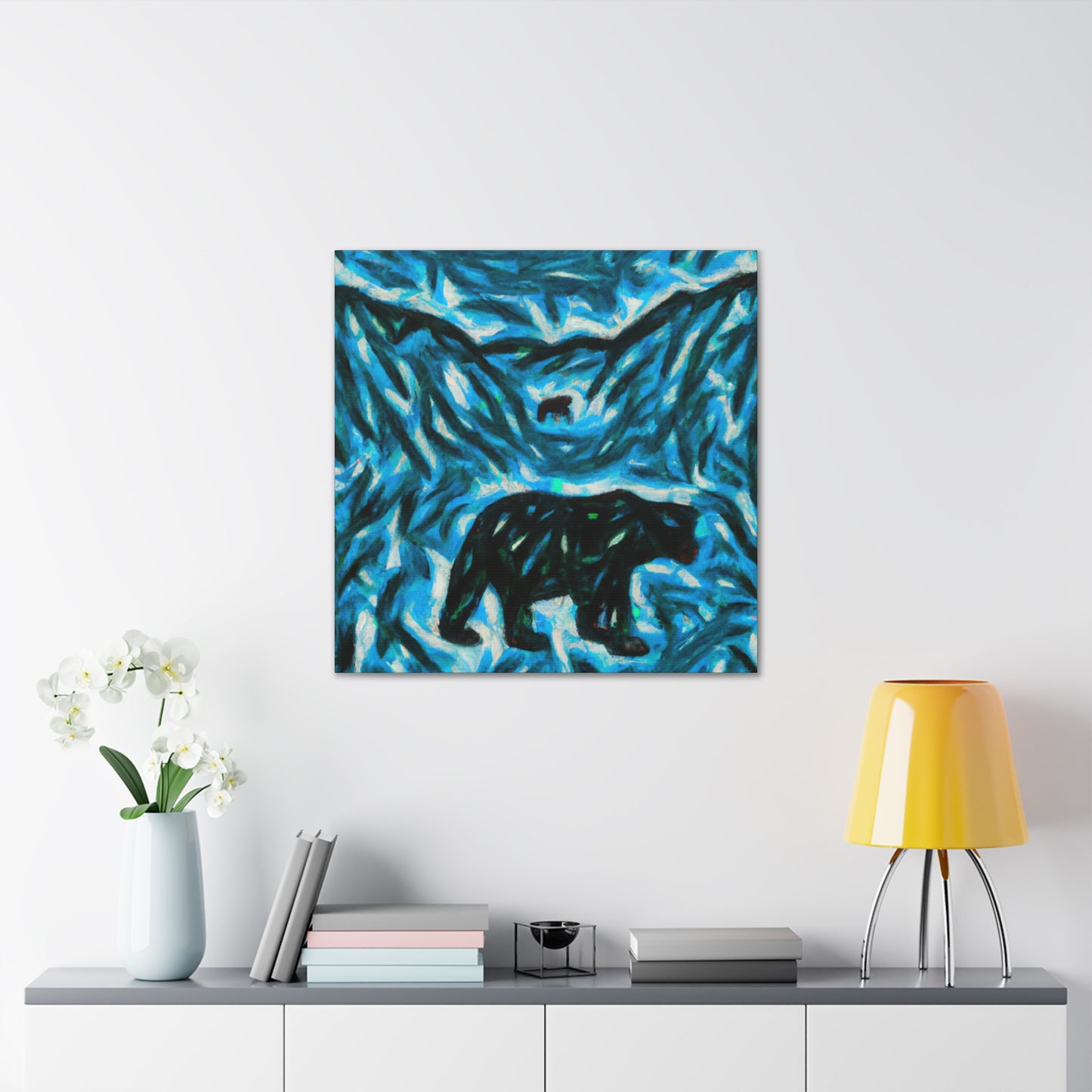 "Black Bear Abstracted" - Canvas