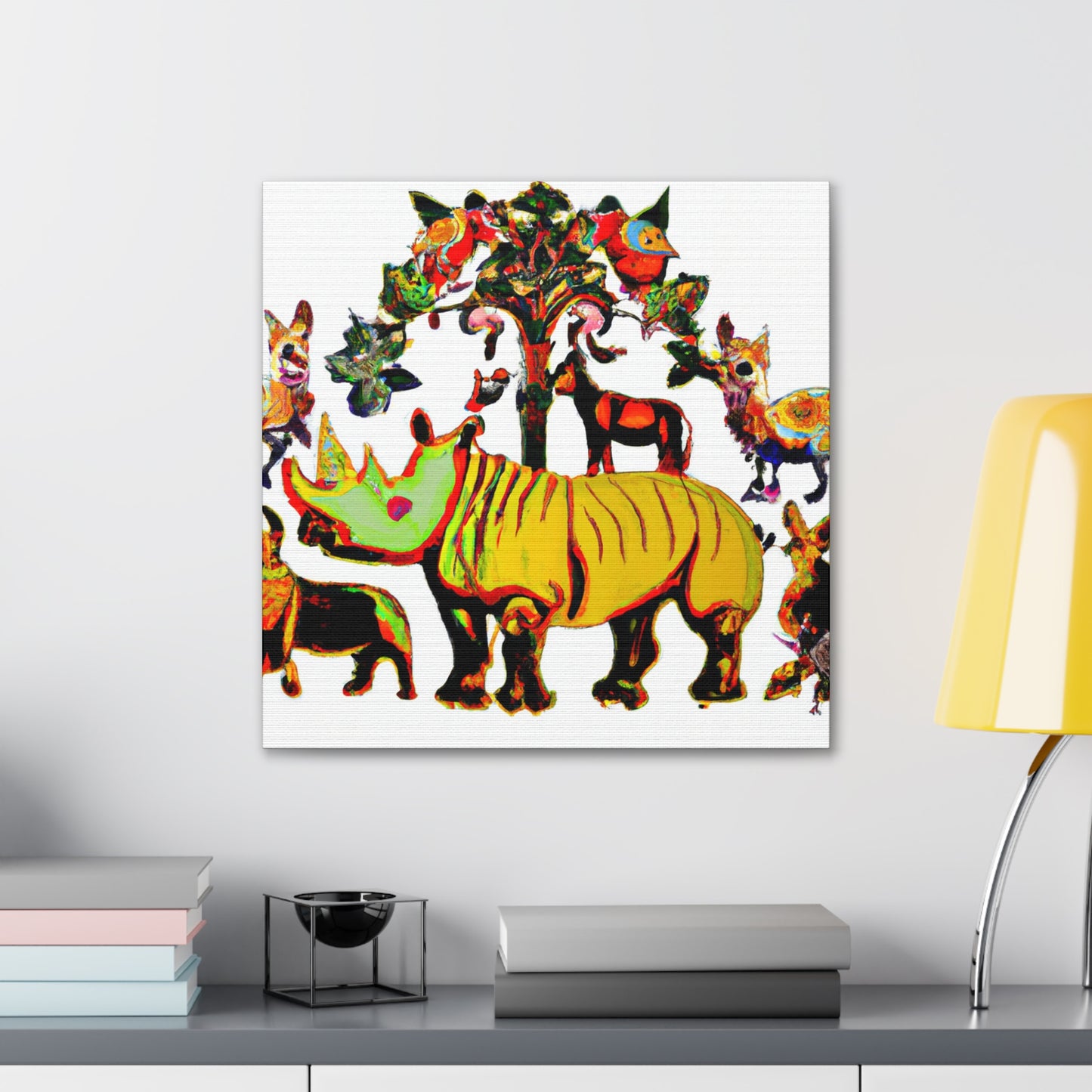 Rhinoceros in Regalia - Canvas