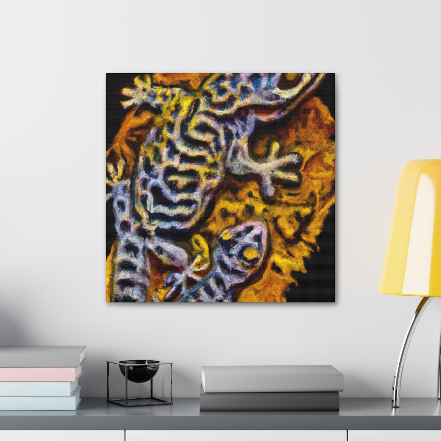 "Gecko's Surreal Sojourn" - Canvas