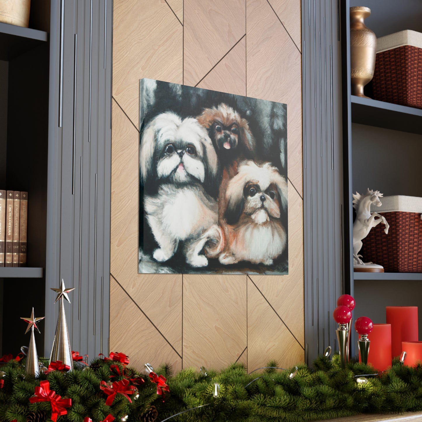 "Pekingese Gazing Wondrously" - Canvas