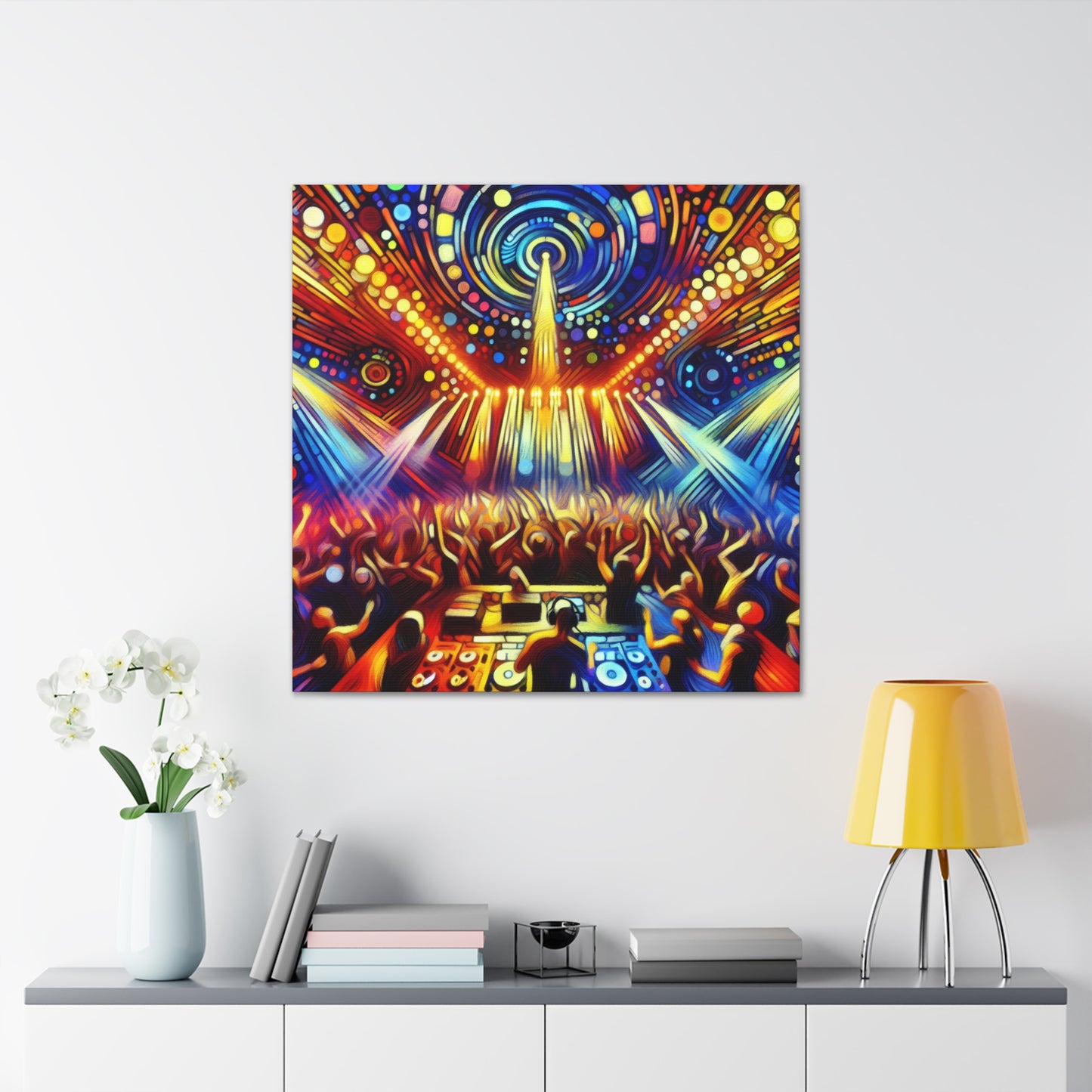 Rhythmic Night Reverberation - Canvas