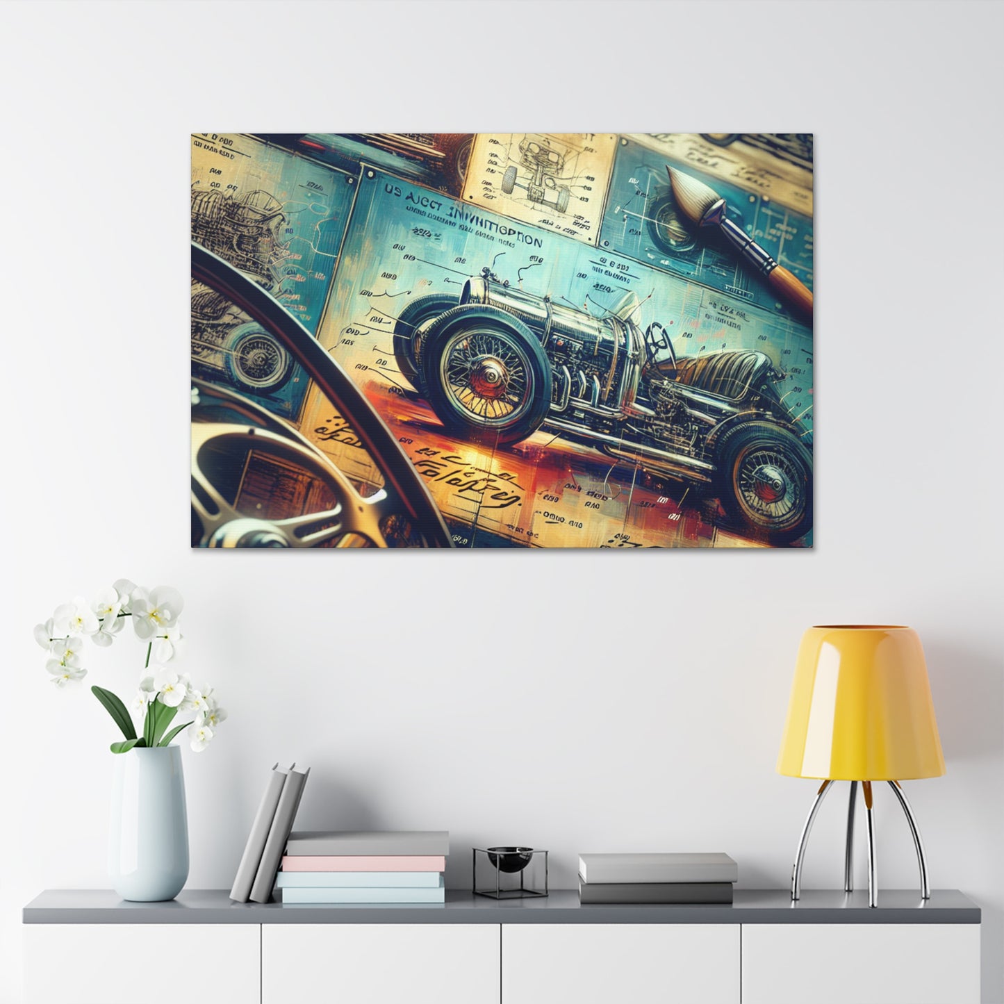 Revolutionary Automotive Patent Art - Canvas