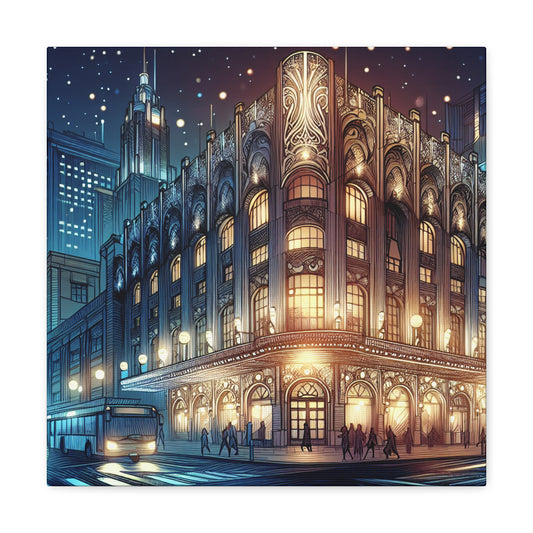 Moonlit Metropolis Magic - Canvas