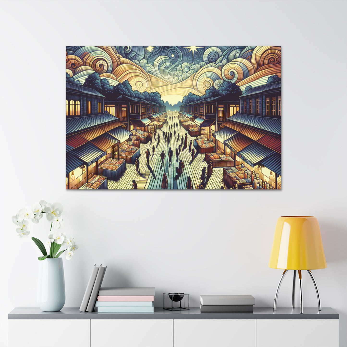 "Starry Bazaar Awakening" - Canvas